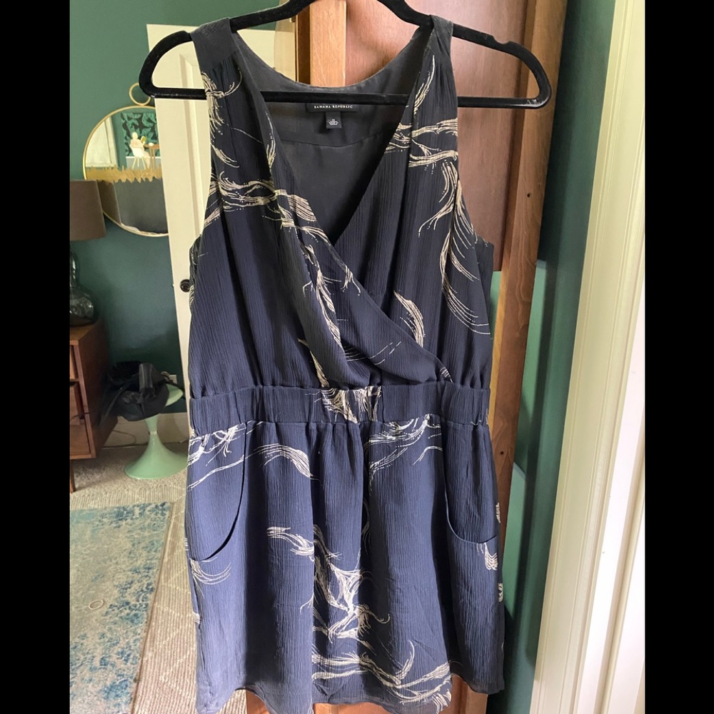 Banana Republic Silk Mini Racerback Dress - 10